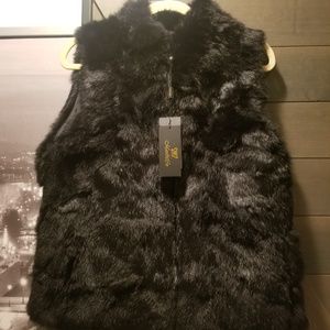 NWT 100% Rabbit Fur Vest